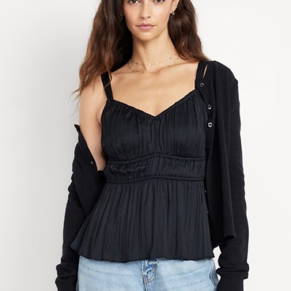 Old Navy Waist Defined Satin Top